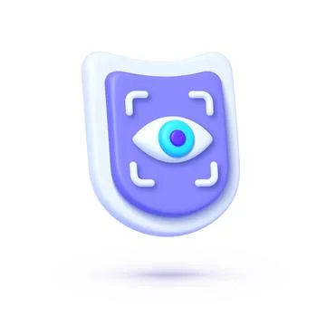 Eye scan 3d on white background. Icon design. Data technology. Eye business Illustrazione stock
