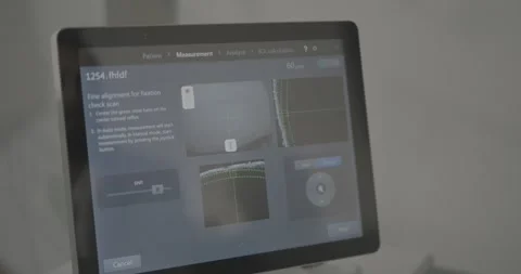 Eye scan and measurement interface in a medical clinic Stock-Footage 327596979