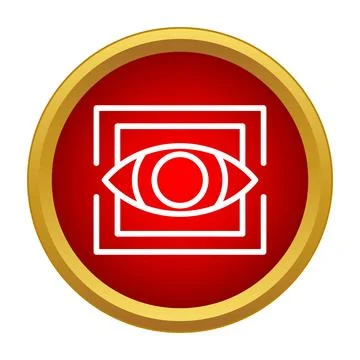 Eye scan biometric identification process icon Stock Illustration