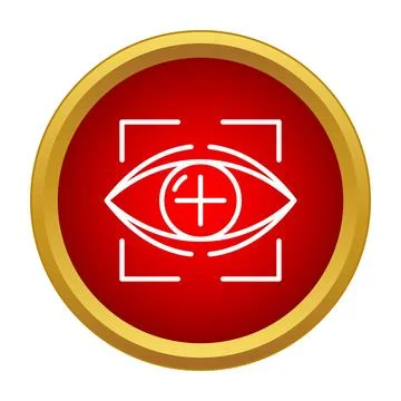 Eye scan biometric identification security system icon Stockillustratie
