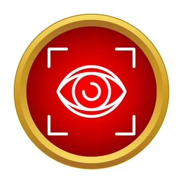 Eye scan biometric security recognizing user identity icon Stock Illustration