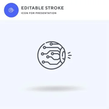 Eye Scan icon vector, filled flat sign, solid pictogram isolated on white, logo 스톡 일러스트