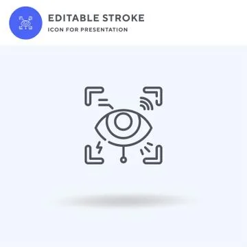 Eye Scan icon vector, filled flat sign, solid pictogram isolated on white, logo 스톡 일러스트