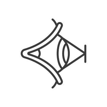Eye scan ID, icon in line design. Eye, scan, ID, biometric, security 스톡 일러스트