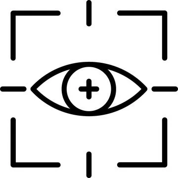 Eye Scan Line Icon Design Stock Illustration