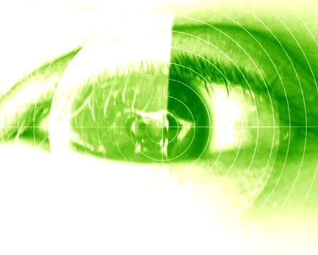 Eye scan with soft lines Stock Illustration