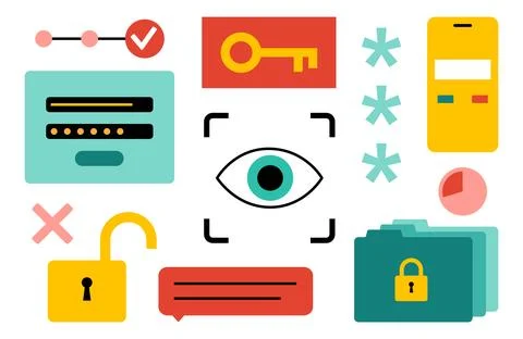 Eye scan technology Stock Illustration