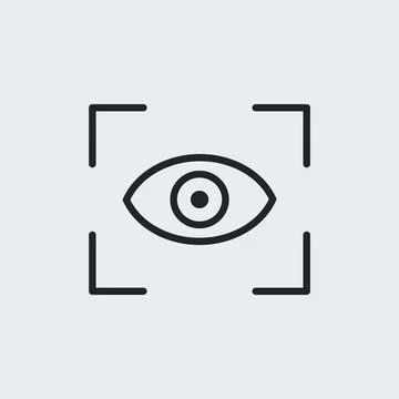 Eye scan vector icon, eye security lock symbol. Modern, simple flat vector Stock Illustration