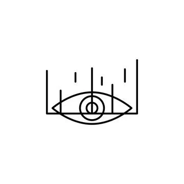 Eye scanner icon. Element of future technology icon for mobile concept and web Illustrazione stock