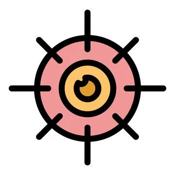 Eye scanner identifying and scanning with targeting system Illustrazione stock