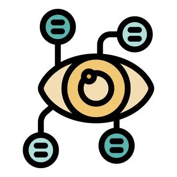 Eye is scanning and collecting data, data driven vision concept Stock Illustration
