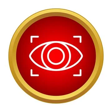 Eye scanning for biometric identification and security icon Stock Illustration