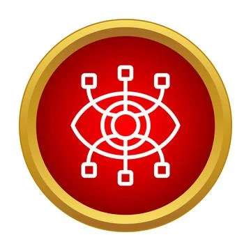 Eye scanning concept icon representing digital vision data Stock Illustration