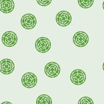 Eye scanning deep learning glyph seamless pattern Stock Illustration