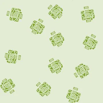 Eye scanning deep learning glyph vector seamless pattern Stock Illustration