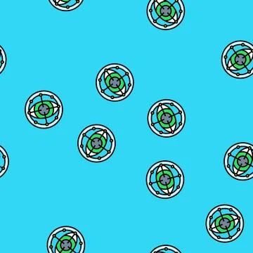 Eye scanning deep learning vector seamless pattern Stock Illustration