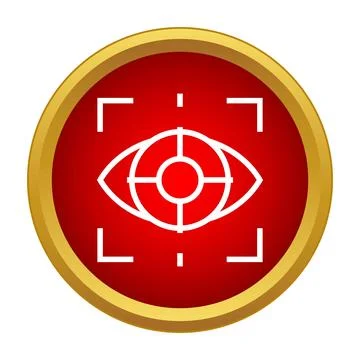 Eye scanning recognizing biometric data for security system Stock Illustration