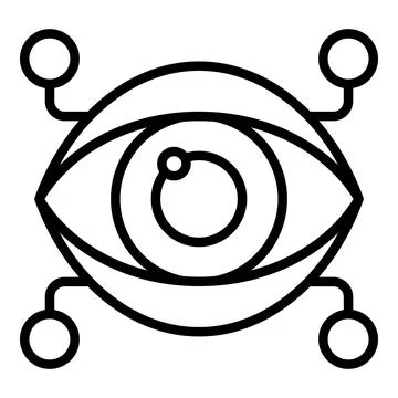 Eye science icon outline vector. Visual sensory Illustrazione stock