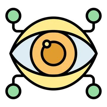 Eye science icon vector flat Stock Illustration