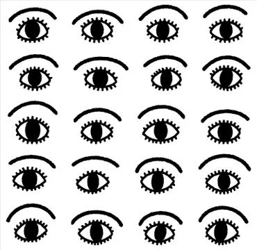 Eye seamless pattern. Stock Illustration
