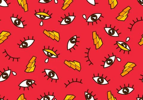 Eye seamless pattern 스톡 일러스트