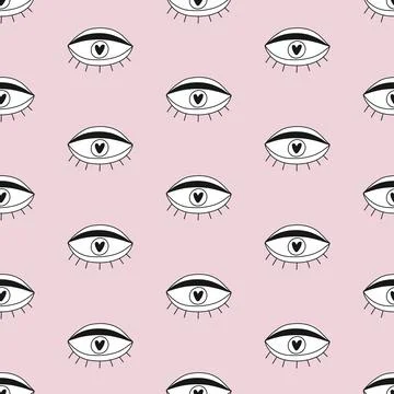 Eye seamless pattern Stock Illustration