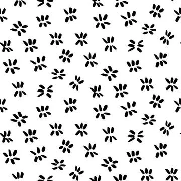 Eye seamless pattern. Vector hand drawn eyes with lashes Stock Illustration