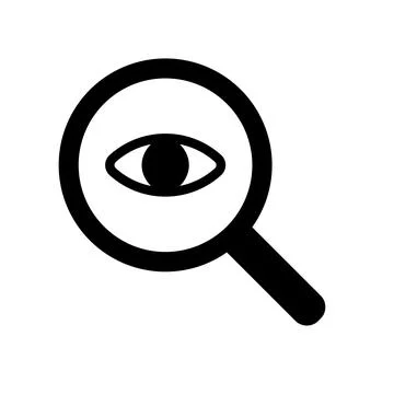 Eye search icon Stock Illustration