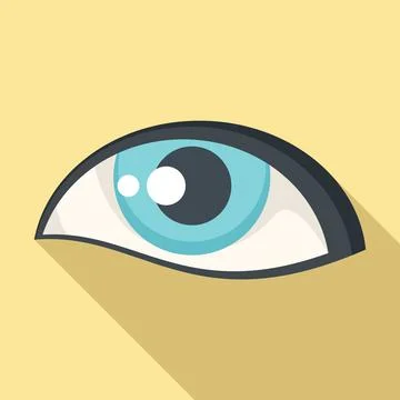 Eye see icon flat vector. Look vision Stock Illustration