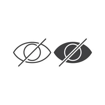 Eye, sensitive content. Vector icon template Illustrazione stock