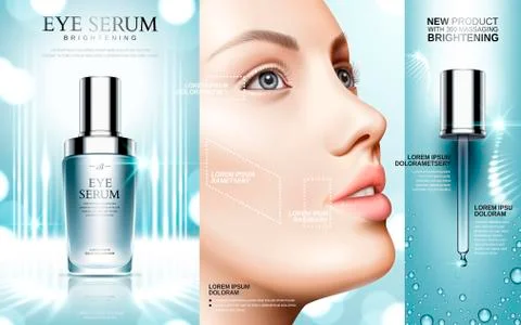Eye serum advertisement Stock Illustration
