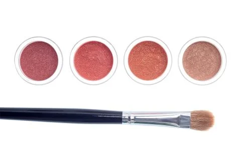 Eye shadow and brush Stock Photos