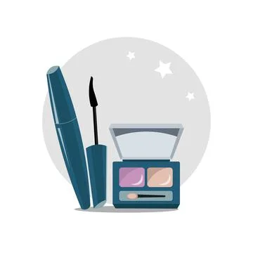 Eye shadow kit design element for illustration. flat icon Stock Illustration