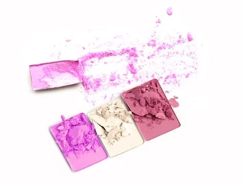 Eye shadow make up, pink tone colors background Stock Photos