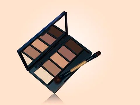 Eye shadow palette mockup Stock Illustration