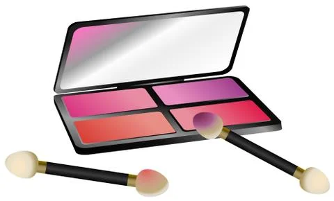 Eye Shadow Set Stock Illustration