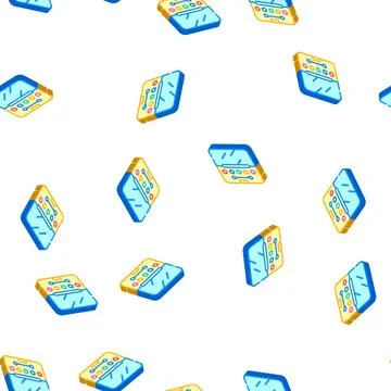 Eye shadow set isometric icon seamless pattern Stockillustratie