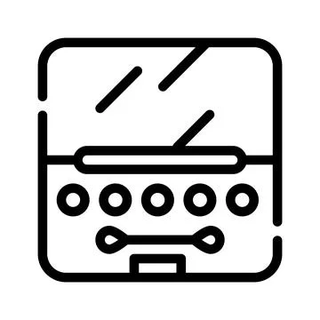 Eye shadow set line icon vector illustration Stockillustratie