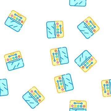 Eye shadow set vector seamless pattern 스톡 일러스트