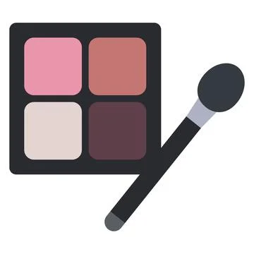 Eye shadows make up flat clipart vector illustration Stock Illustration