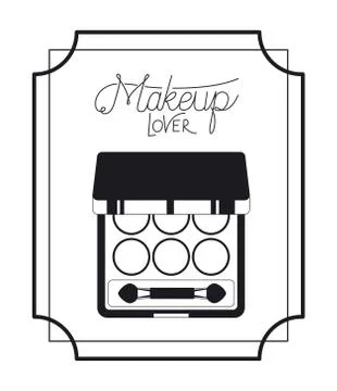 Eye shadows make up in frame Ilustração Stock