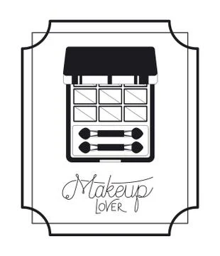 Eye shadows make up in frame Ilustração Stock
