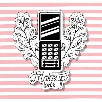 Eye shadows make up in frame Ilustração Stock