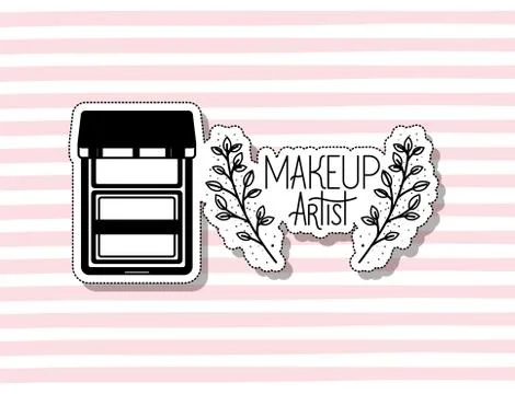 Eye shadows make up in frame Ilustração Stock
