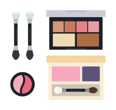 Eye shadows in open cases vector icon flat isolated illustration Stock Illustration