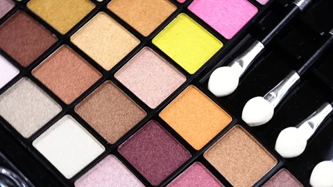 Eye shadows palette Stock Footage 112304596