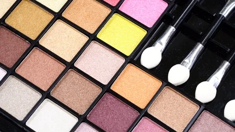 Eye shadows palette Stock Footage 112304724