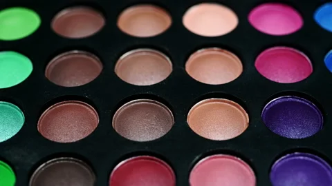 Eye shadows palette Stock Footage 139387958