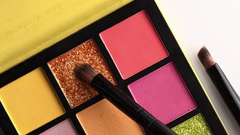 Eye shadows palette. Stock Footage 170620279