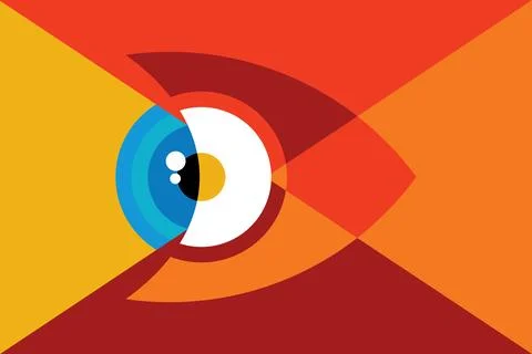 Eye shape abstract Stock Illustration
